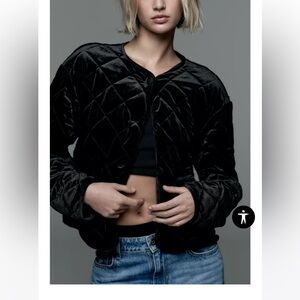 NWT Zara Black Quilted Jacket